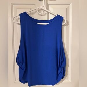 Athleta With Ease Muscle Twist Royal Blue Tank